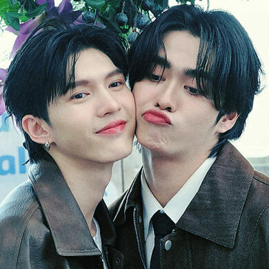 Thai BL (Boys Love) actors Aou Thanaboon (Left) & Boom Tharatorn (Right)